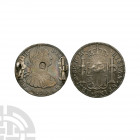 Emergency Issue - Mexico - 1794 - Countermarked 8 Reales Coin dated 1794 A.D. Obv: profile bust with date below and CAROLUS IIII DEI GRA legend; oval ...