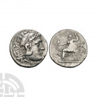 Macedonia - Alexander III (the Great) - Zeus AR Tetradrachm 213-212 B.C. Phaselis, Pamphylia mint, posthumous issue, dated year 9. Obv: head of Herakl...