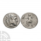 Macedonia - Alexander III (the Great) - Apamea Countermarked AR Tetradrachm 221-189 B.C. Posthumous issue, Perge, Pamphylia mint, countermarked in Apa...