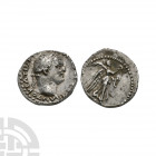Vespasian - Cappadocia - Nike AR Hemidrachm 77-78 A.D. Caesarea mint. Obv: AYTOKR KAICAR OYECPACIANOC CEBA legend with laureate head right. Rev: Nike ...