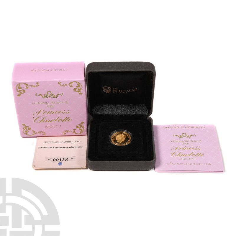 Australia - 2015 - Princess Charlotte Gold $25 Dated 2015 A.D. Obv: profile bust...