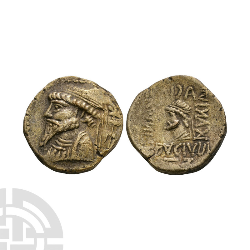 Kings of Elymais - Kamnaskires III - Portrait AR Tetradrachm 62-46 B.C. Obv: pro...