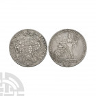 German States - Nuremburg - 1763 - Peace of Hubertusburg Thaler Dated 1763 A.D. Obv: crowned arms in collar on double-headed eagle holding sword and s...