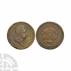 USA - 1722 - Rosa America Penny Dated 1722 A.D. Obv: profile bust right with GEORGIUS DEI GRATIA REX legend. Rev: large rose with ROSA AMERICANA UTILE...
