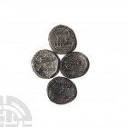 Macedonia - Alexander III (the Great) - AE Units [4] 4th century B.C. Obvs: profile bust wearing lion-skin right. Revs: bow, bowcase and club with ? ?...