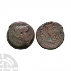 Egypt - Ptolemy II - Eagle Bronze 285-246 B.C. Obv: head of Alexander right. Rev: eagle standing left with legend around. 10.55 grams. . Property of a...