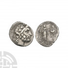 Cn Cornelius Lentulus - Victory AR Quinarius 88 B.C. Rome mint. Obv: laureate head of Jupiter right. Rev: Victory standing right crowning trophy; CN L...