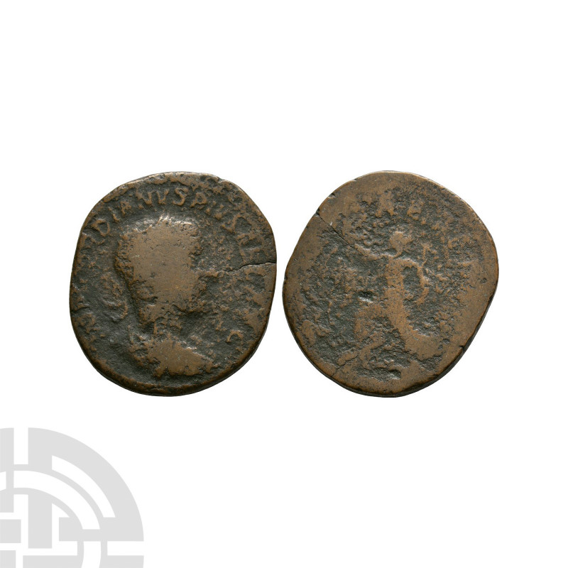 Gordian III - AE Sestertius 238-244 A.D. Rome mint. Obv: legend with laureate bu...