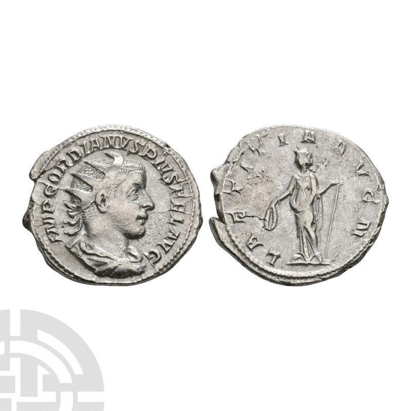 Gordian III - Laetitia AR Antoninianus 241-243 A.D. Rome mint. Obv: IMP GORDIANV...