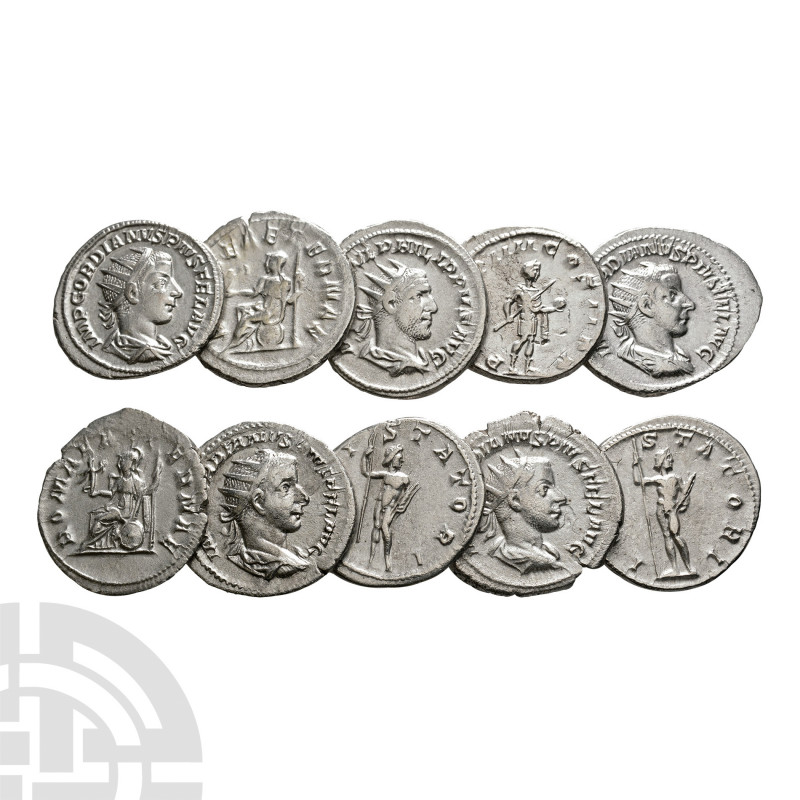 Gordian III and Philip I - AR Antoninianni Group [10] 238-249 A.D. Group compris...