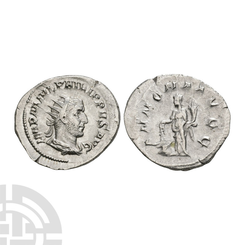 Philip I - Annona AR Antoninianus 245-247 A.D. Rome mint. Obv: IMP M IVL PHILIPP...