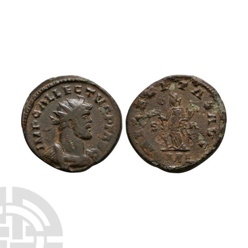 Alectus - London - Hilaritas AE Antoninianus 295-296 A.D. London mint. Obv: IMP ...