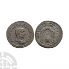Philip I - - Nisibis - Temple Bronze 247-249 AD. Obv: AYTOK K M IOYLI FILIPPOC CEB legend with laureate, draped and cuirassed bust right. Rev: IOY CEP...