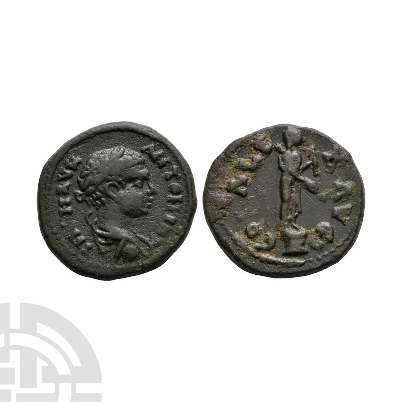 Caracalla - Troas - Apollo Bronze 209-214 A.D. Alexandria mint. Obv: M AVR ANTON...