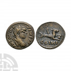 Caracalla - Parium - Capricorn Bronze 198-217 A.D. Obv: ANTONINVS PIVS AV legend with laureate, draped and cuirassed bust right. Rev: C G I H P with c...