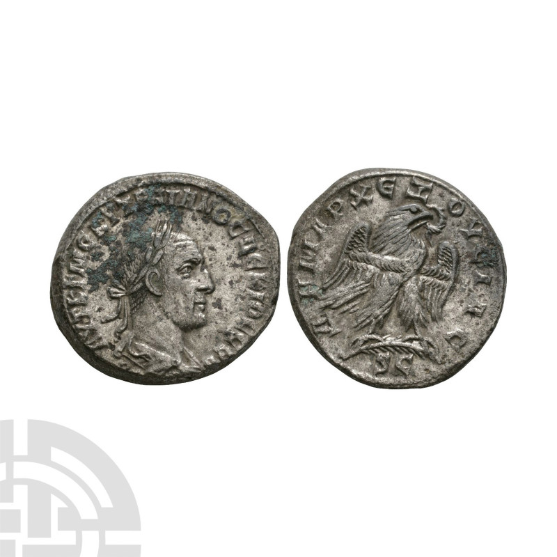 Trajan Decius - Eagle Tetradrachm 249-250 A.D. Antioch mint. Obv: AYT K G ME KY ...