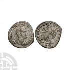 Trebonianus Gallus - Eagle Tetradrachm 251-253 A.D. Antioch mint. Obv: AYTOK K G OYIB TREB GALLOC CEB legend with laureate, draped and cuirassed bust ...