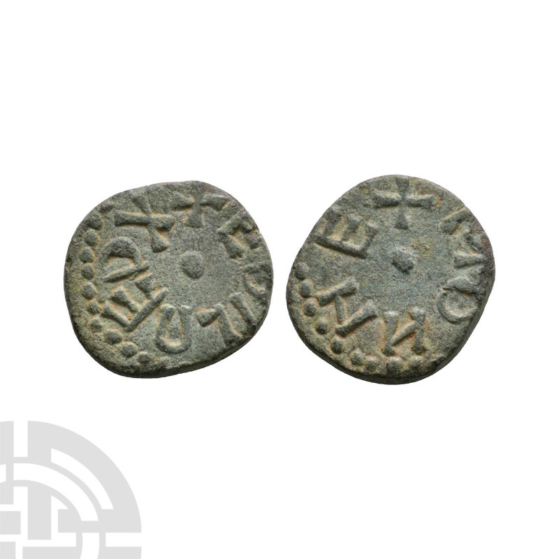 Northumbria - Aethelred II / Monne - AE Styca 841-850 A.D. Obv: pellet with +EDI...