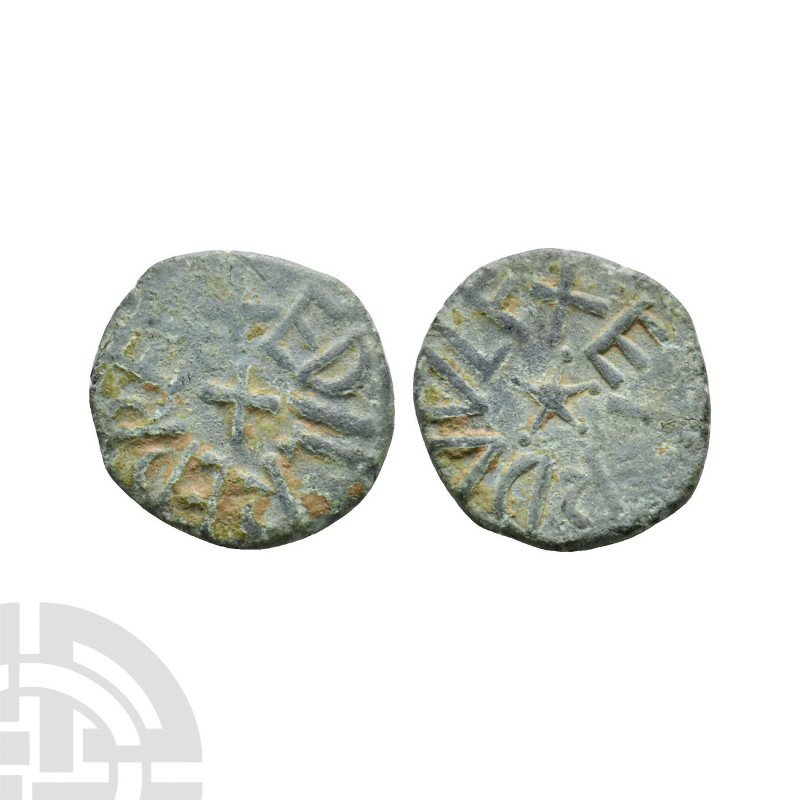 Northumbria - Aethelred II / Eardwulf - AE Styca 843-850 A.D. Obv: small cross w...