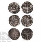 Edward I and Henry VII - Pennies and Halfgroat [3] 13th-15th century A.D. Group comprising: long cross pennies (2; Canterbury, London); Henry VII, hal...