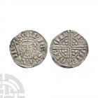 Henry III - London / Nicole - Long Cross Penny 1250-1272 A.D. Class 5b2. Obv: facing bust with sceptre and HENRICVS REX III legend. Rev: long voided c...