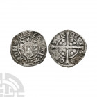 Edward I - Canterbury - Long Cross Penny 1279-1302 A.D. Class 10. Obv: facing bust with +EDWA R ANGL DNS HYB legend. Rev: long cross and pellets divid...