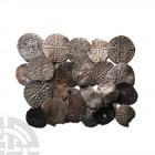Edward I and Later - Hammered Coin Group [27] 13th-15th century A.D. Group comprising: long cross, pennies (16), halfpennies (3), farthings (2); other...