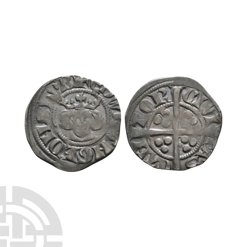 Edward I - Canterbury - Long Cross Penny 1279-1307 A.D. Class 3d? Obv: facing bu...