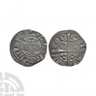 Edward I - Canterbury - Long Cross Penny 1279-1307 A.D. Class 3d? Obv: facing bust with +EDW R ANGL DNS HYB legend. Rev: long cross and pellets dividi...