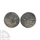 Edward I - York / Archbishop - Penny 1280-1281 A.D. Class 3e. Obv: facing bust with EDW R ANGL DNS HYB legend. Rev: long cross with quatrefoil at cent...