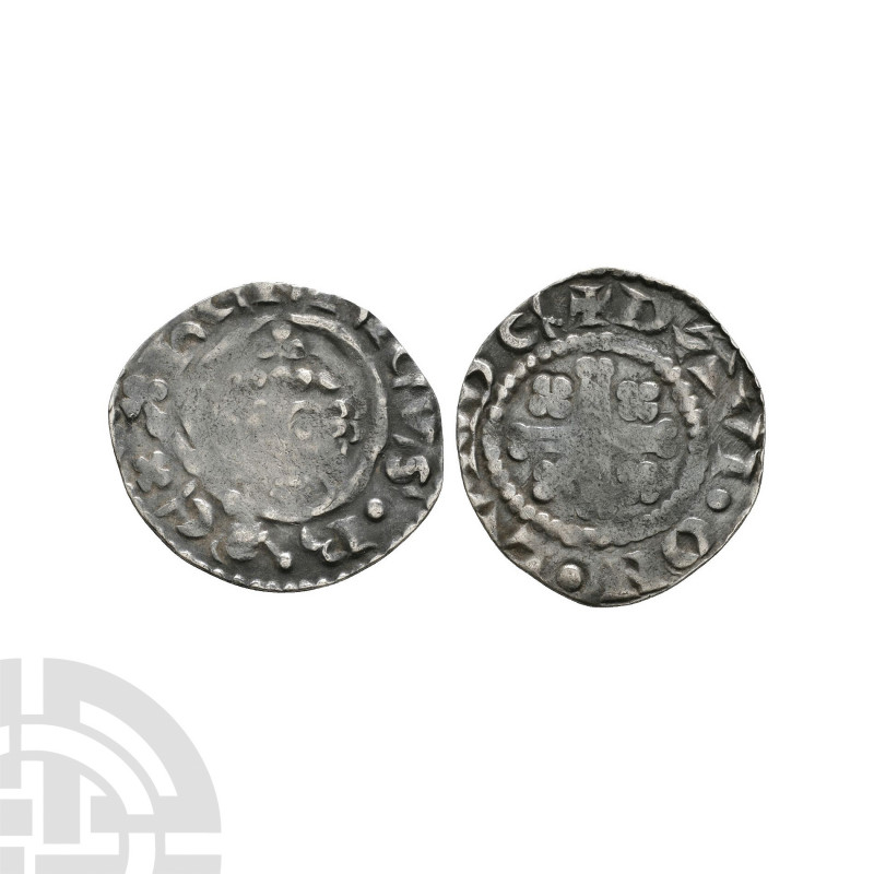 Henry II - London / Davi - Short Cross Penny 1180-1189 A.D. Class 1b. Obv: facin...