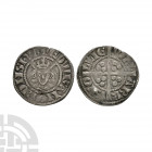 Edward I - Bristol - Long Cross Penny 1280-1281 A.D. Class 3c. Obv: facing bust with EDW R ANGL DNS HYB legend. Rev: long cross and pellets dividing V...