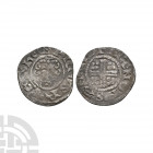 Henry III - Bury St Edmunds / Ioan - Short Cross Penny 1236-1242 A.D. Class 7c. Obv: facing bust with HENRICVS REX legend. Rev: short voided cross and...
