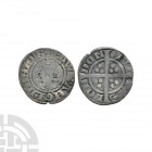 Edward I - London - Halfpenny 1279-1307 A.D. Obv: facing bust with +EDW R ANGL DNS HYB legend. Rev: long cross and pellets dividing CIVI TAS LON DON l...
