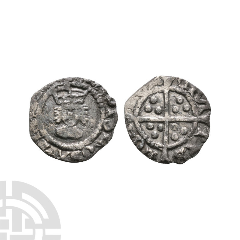 Henry VII - London - AR Halfpenny 1485-1509 A.D. Class IIIa. Obv: facing bust wi...