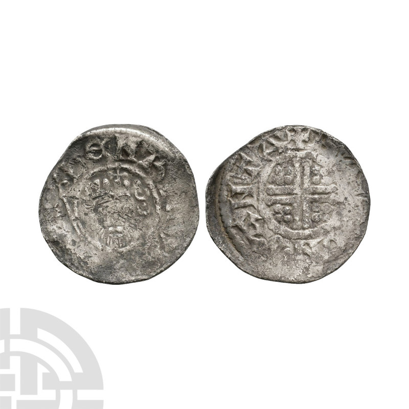 John - Bury St Edmunds/Ravf - Short Cross Penny 1209-1217 A.D. Class 6a2. Obv: f...