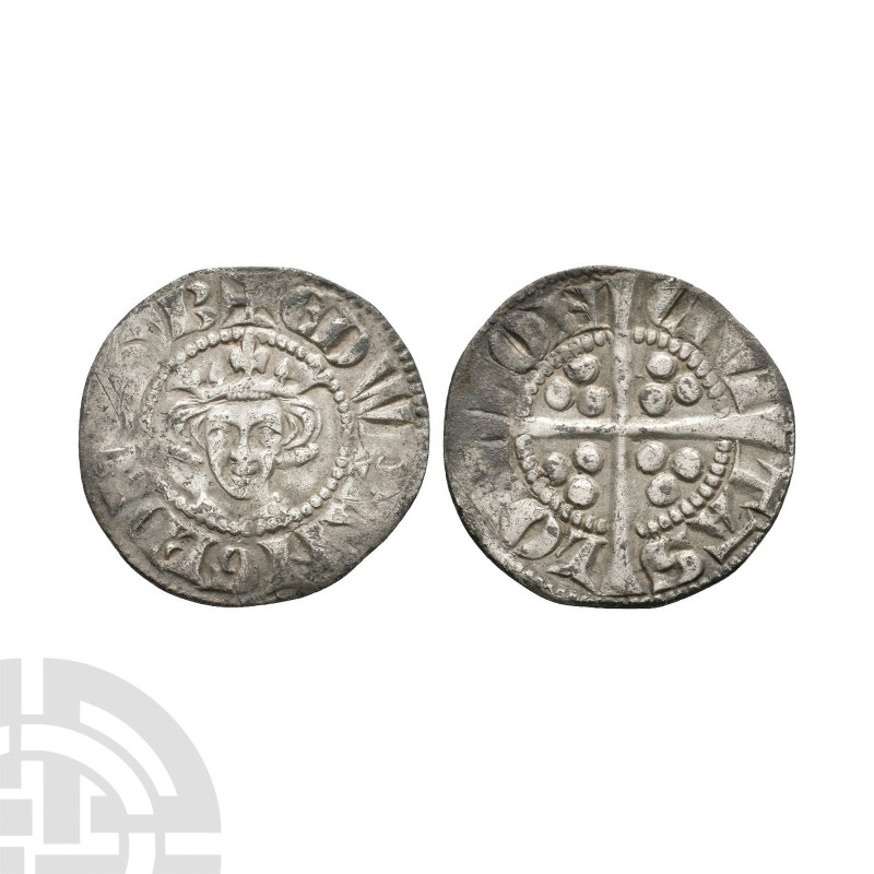 Edward I - London - Penny 1280-1281 A.D. Class 3g. Obv: facing bust with EDW R A...