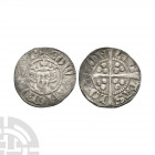Edward I - London - Penny 1280-1281 A.D. Class 3g. Obv: facing bust with EDW R ANGL DNS HYB legend. Rev: long cross and pellets dividing CIVI TAS LON ...