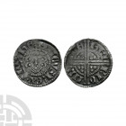 Henry III - London / Henri - Long Cross Penny 1251-1272 A.D. Class 5a3. Obv: facing bust with sceptre and HENRICVS REX III legend. Rev: long voided cr...