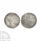 Jean I - Brabant - Sterling Imitation 1261-1234 A.D. Obv: lion in shield with +D VXBRA BANTI E legend. Rev: long voided cross with W - A - L - T in an...