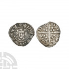 Edward II - London - Farthing 1307-1327 A.D. Obv: facing bust with EDWARDVS REX A legend. Rev: long cross and pellets dividing CIVI TAS LON DON legend...