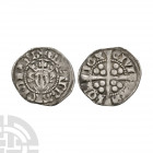 Edward I - London - Long Cross Penny 1279-1307 A.D. Class 10ab. Obv: facing bust with +EDWAR R ANGL DNS HYB legend. Rev: long cross and pellets dividi...