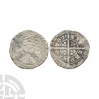 Edward IV - Bristol - Groat 1464-1470 A.D. First reign, light coinage, class VII. Obv: facing bust with B on breast and quatrefoils by neck within tre...