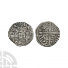 Edward I - London - Farthing 1279-1307 A.D. Obv: facing bust with E R ANGLIE legend. Rev: long cross and pellets dividing LON DON IEN SIS legend for L...