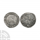 Elizabeth I - 1572 - Sixpence Dated 1572 A.D. Third-fourth issues. Obv: profile bust with rose behind and ELIZABETH D G ANG FR ET HI REGINA legend and...