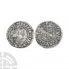 Henry VIII - Profile Groat 1526-1544 A.D. Second coinage. Obv: profile bust with HENRIC VIII D G AGL Z FRANC legend and 'lis' mintmark. Rev: long cros...