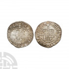 Henry VIII - Bristol - Halfgroat 1546-1547 A.D. Third coinage. Obv: three-quarter facing bust with HENRIC 8 D G ANG FR Z HIB REX legend. Rev: long cro...