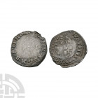 Charles I - Tower - AR Penny 1630-1632 A.D. Group B. Obv: profile bust with I behind and CAROLVS D G M B F ET H REX legend with 'pellet'? mintmark. Re...