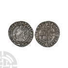 Elizabeth I - 1573 - Threepence Dated 1573 A.D. Third-fourth issues. Obv: profile bust with rose behind with ELIZABETH D G ANG FR ET HI REGINA legend ...