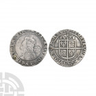 Elizabeth I - 1578 - Sixpence Dated 1578 A.D. Third-fourth issues. Obv: profile bust with rose behind and ELIZABETH D G ANG FR ET HI REGINA legend and...
